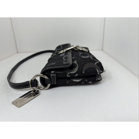 Authentic COACH Signature C Logo Shoulder Bag & Matching Wallet Set – Black Shim - Picture 6 of 16